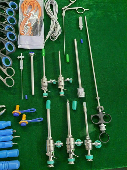 5x330mm Laparoscopy Endoscopy Surgical Instruments 34pc