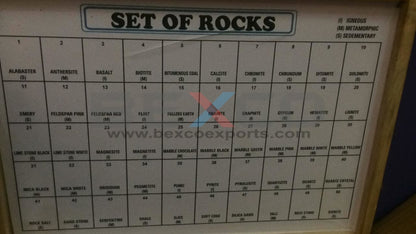 New Collection of 100 Rocks in Wooden Show Case Box